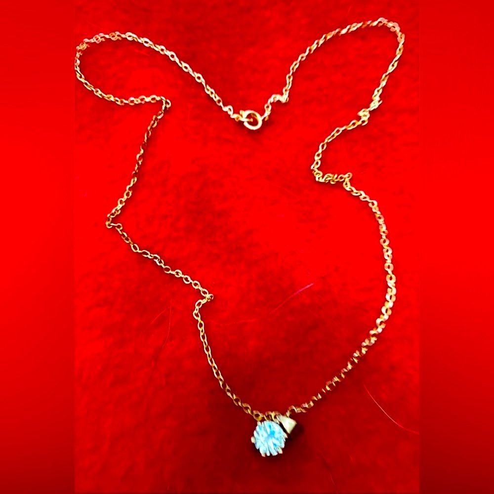 COPY - White Gold Plated with Cubic Zirconia Necklace. New